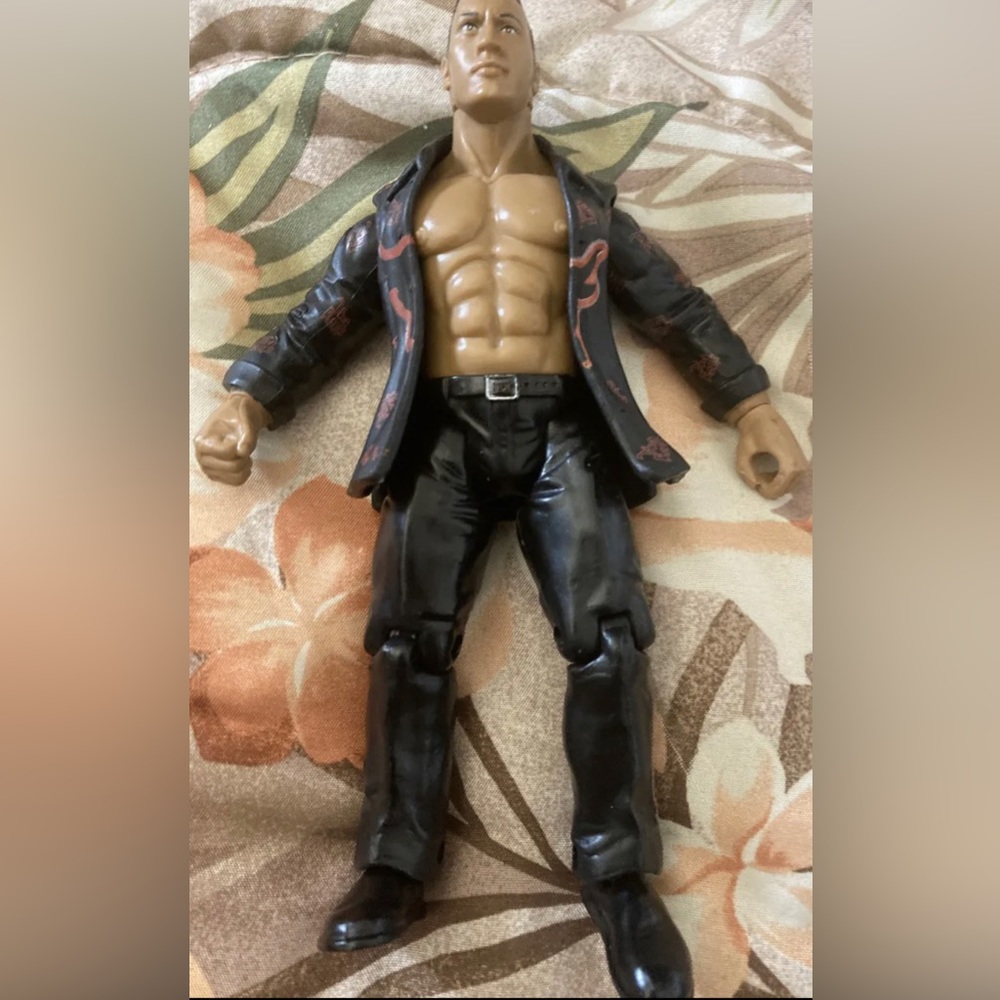 The Rock Wrestling Action Figure WWE WWF - Jakks Pacific 1999